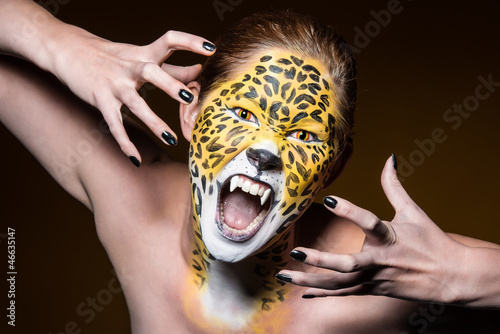 Photo: leopard girl leopard girl