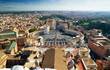 View of Rome and St Peter's Square from dome of St. Peter`s Basi