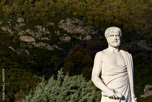 Photo: Aristotle statue located at Stageira of Greece Aristotle statue located at Stageira of Greece