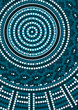 A illustration based on aboriginal style of dot painting depicti