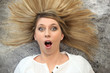 Portrait of a surprised woman