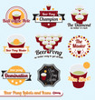 Vector Set: Beer Pong Champion Labels and Icons
