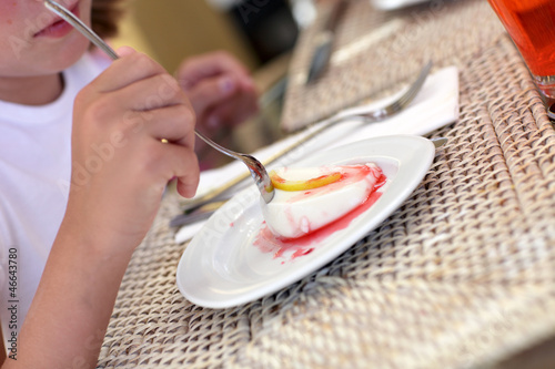 Photo: Girl has pudding Girl has pudding