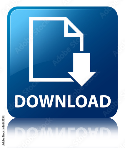 Illustration: DOWNLOAD Blue Square Button DOWNLOAD Blue Square Button