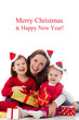 Happy family celebrating Christmas