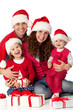 Happy family celebrating Christmas