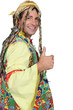 Man dressed as hippie