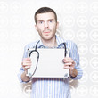 Medical Doctor With Stethoscope And First Aid Kit