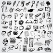 Doodled internet icons