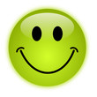 glossy green vector smiley