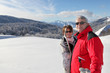 Couple going cross-country skiing