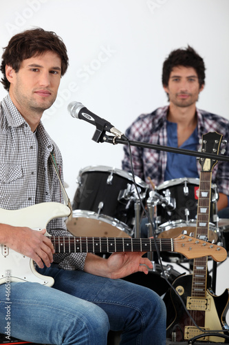 Photo: Youth with guitar and drums Youth with guitar and drums