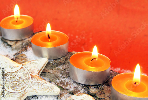 Photo: Adventsdekoration in orange Adventsdekoration in orange