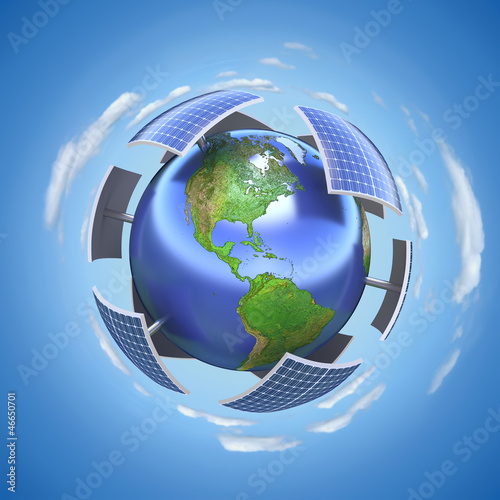 Illustration: Solar energy concept Solar energy concept