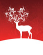 Deer with patterned horns standing on a hill.