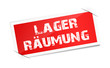 Etikett Lagerräumung
