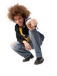 Photo: Joven adolescente estilo afro urbano. Joven adolescente estilo afro urbano.