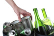 Recycling bins, isolated background