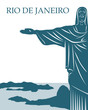 Rio De Janeiro card with Jesus Christ statue