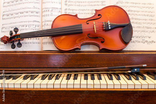 Photo: Violin and Piano With Music Violin and Piano With Music