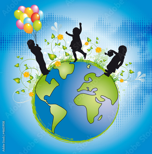 Illustration: children in the world children in the world