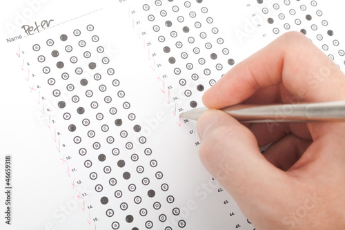 Photo: Teacher correct test Teacher correct test