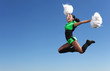 Photo: Young female dancer against white background Young female dancer against white background
