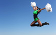 Photo: Young female dancer against white background Young female dancer against white background