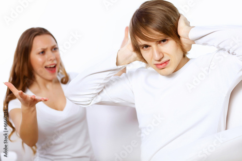 Photo: Young couple in conflict Young couple in conflict