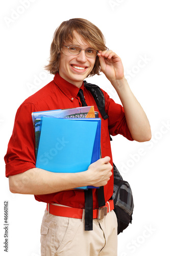 Photo: Happy student with books Happy student with books
