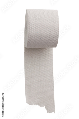 Photo: Unwound a roll of toilet paper Unwound a roll of toilet paper