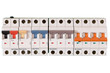 colored electric switches in on and off mode