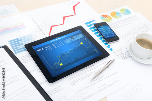 Photo: Modern business workplace Modern business workplace