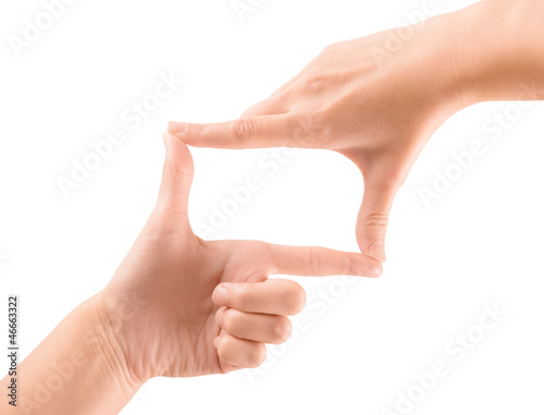 Photo: Composition gesture isolated Composition gesture isolated