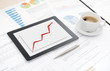 Success business with digital tablet