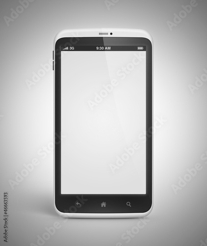 Photo: Mobile phone with blank screen Mobile phone with blank screen