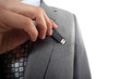 Businessman with USB key in hand