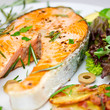 gebratenes Lachssteak