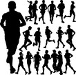Vektor: running people set vector 2 running people set vector 2
