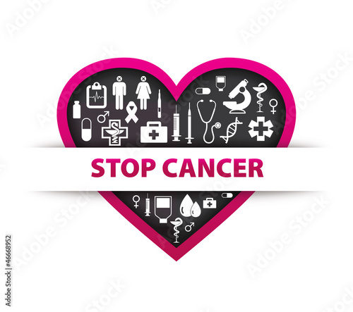 Vector: Stop cancer Stop cancer