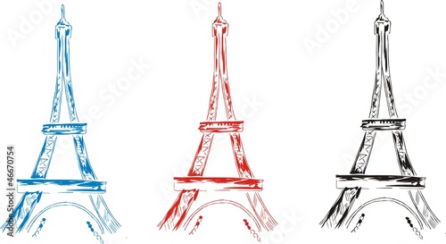 Illustration: esquisse tour eiffel esquisse tour eiffel