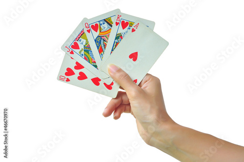 Photo: Playing cards in hand Playing cards in hand