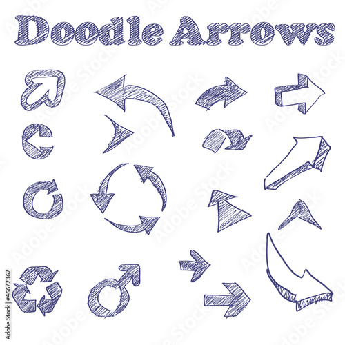 Vector: Vector doodle arrows Vector doodle arrows