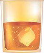 Vector: Glass from whiskeys and with ice Glass from whiskeys and with ice
