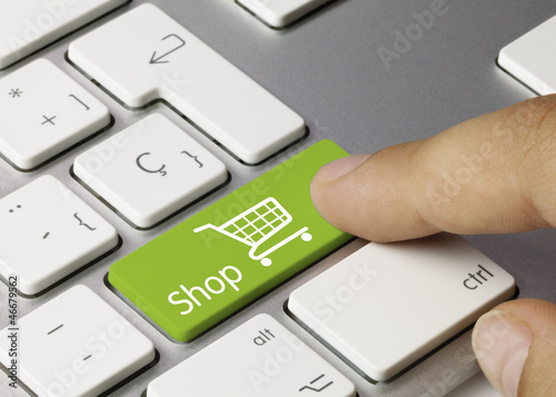Photo: Shop keyboard. Finger Shop keyboard. Finger