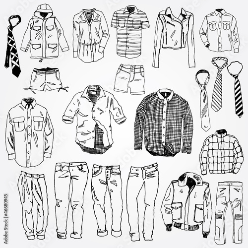drawn clothes