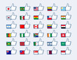 Thumb up flags