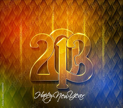 Vector: new year 2013 in colorful background design. Vector illustration new year 2013 in colorful background design. Vector illustration