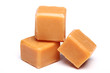 Tasty brown butterscotch on a white background