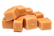 Tasty brown butterscotch on a white background